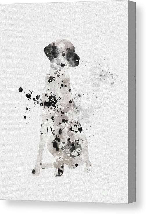 Dog Canvas Print featuring the mixed media Dalmatian by My Inspiration