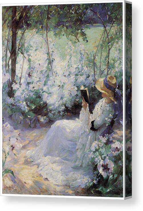 Frank Bramley Canvas Print featuring the painting Delicious Solitude by Frank Bramley