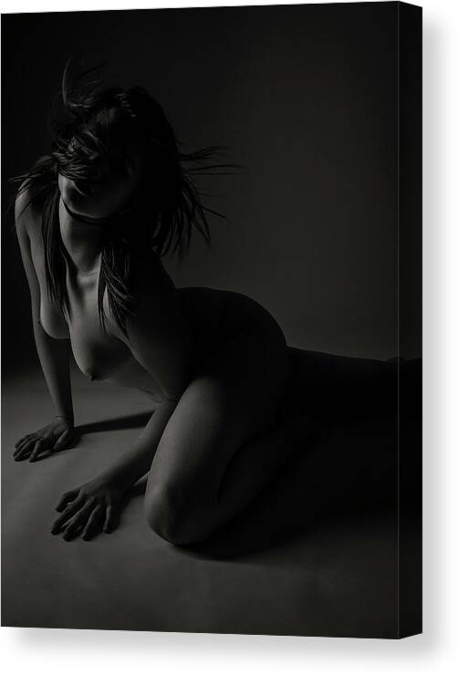 Black And White Canvas Print featuring the photograph Desire by Blue Muse Fine Art