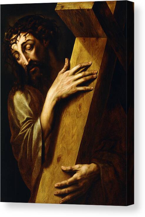 Christ Canvas Print featuring the painting Ecce Homo by Michiel Coxie