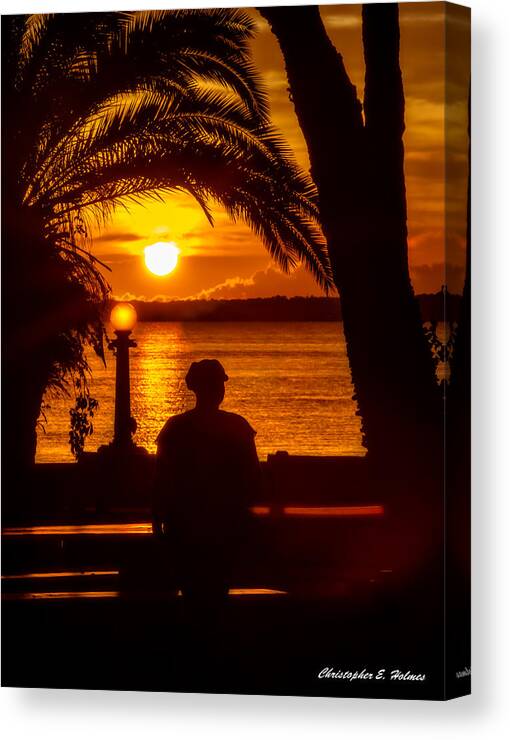 Christopher Holmes Photography Canvas Print featuring the photograph Eustis Sunset by Christopher Holmes