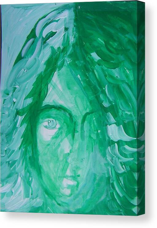 Abstract Canvas Print featuring the painting Evergreen by Judith Redman