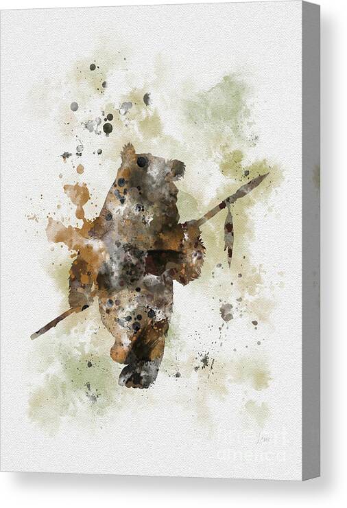 Star Wars Canvas Print featuring the mixed media Ewok by My Inspiration