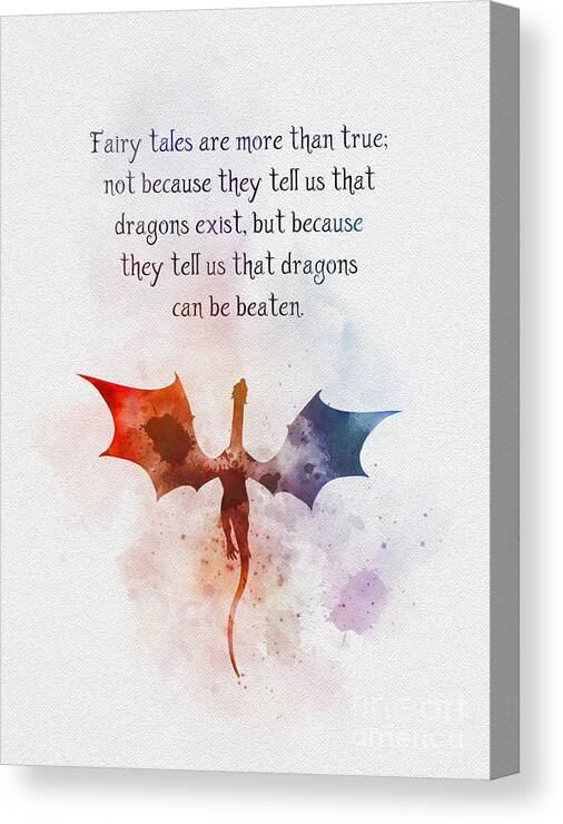 Fairy Tale Canvas Print featuring the mixed media Fairy tales are more than true by My Inspiration