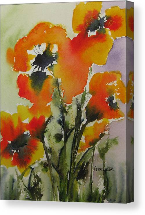 Flowers Canvas Print featuring the painting Felicity by Anne Duke
