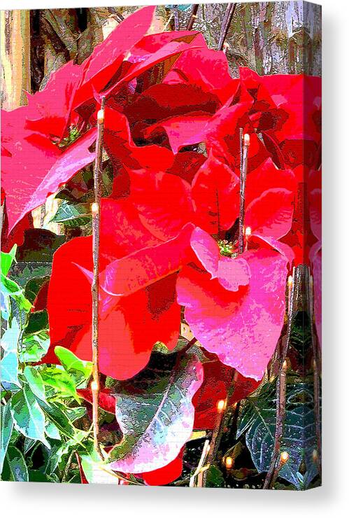 Christmas Canvas Print featuring the photograph Flames of Christmas by Mindy Newman