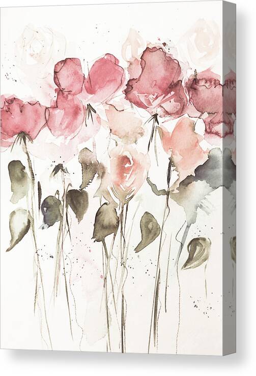 Flower Canvas Print featuring the mixed media Flower Garden by Britta Zehm