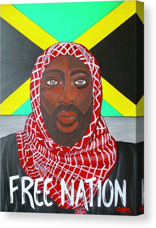 Painting Canvas Print featuring the painting Free Nation 2 by Art By Naturallic