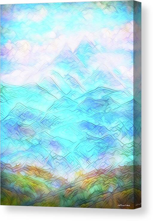 Joelbrucewallach Canvas Print featuring the digital art From The Fields To The Clouds by Joel Bruce Wallach