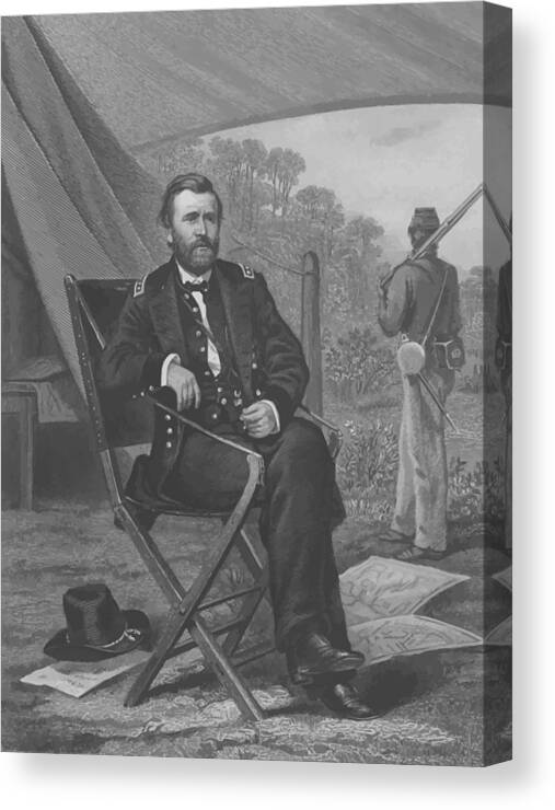 Grant Canvas Print featuring the painting General U.S. Grant by War Is Hell Store