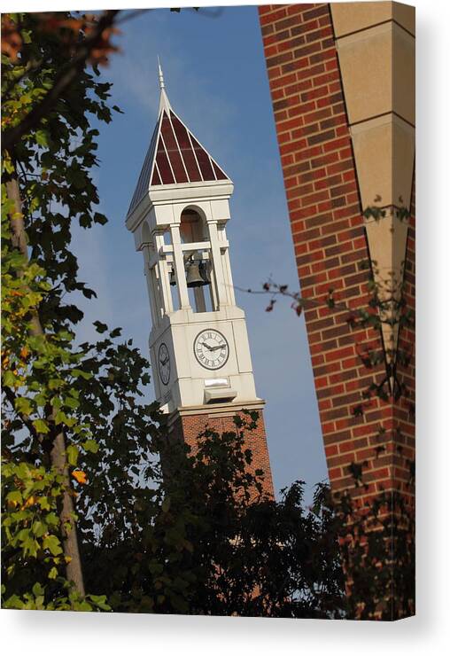 Purdue Canvas Print featuring the photograph Glimpse of the Bell Tower by Coby Cooper