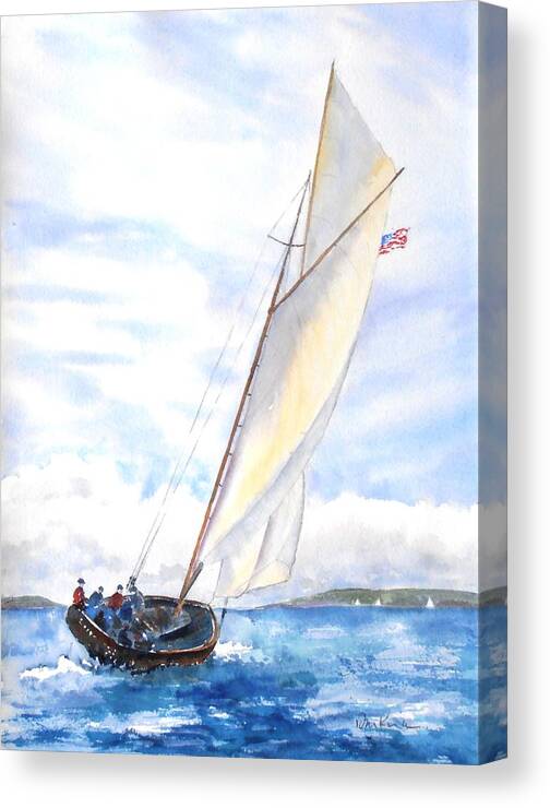 Sailing Canvas Print featuring the painting Glorious Sail by Diane Kirk