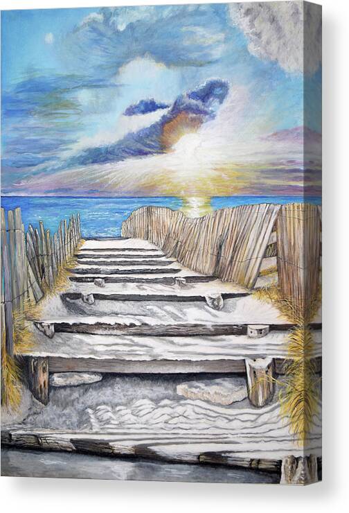 Seascape Canvas Print featuring the painting Good Mornimg by Toni Willey