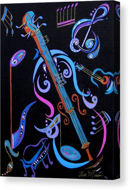 Original Art Canvas Print featuring the painting Harmony in Strings by Bill Manson
