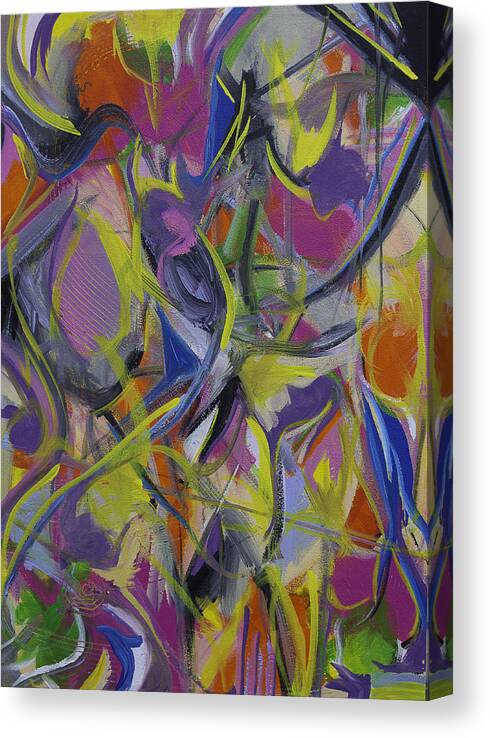 Abstract Canvas Print featuring the painting Hava Tampa Slash by Julius Hannah