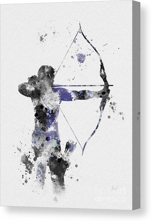 Hawkeye Canvas Print featuring the mixed media Hawkeye by My Inspiration