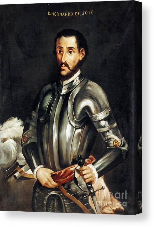 16th Century Canvas Print featuring the painting Hernando De Soto by Granger