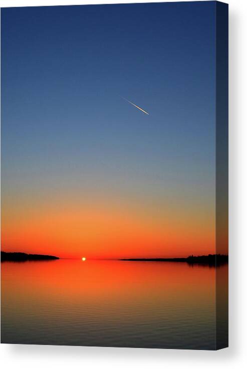 Abstract Canvas Print featuring the photograph High Flight At Sunrise Two by Lyle Crump