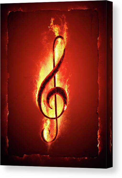Music Canvas Print featuring the photograph Hot Music by Johan Swanepoel