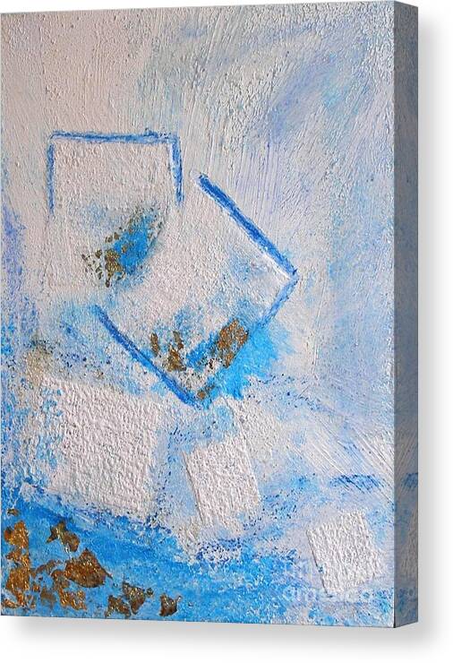 Acryl Painting Mixed Media Canvas Print featuring the painting Icecubes by Pilbri Britta Neumaerker