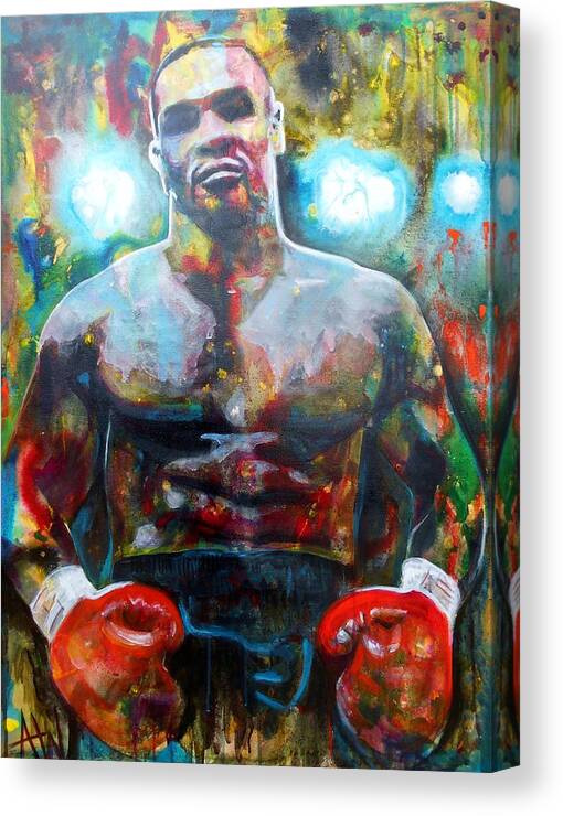 Art Canvas Print featuring the painting Iron Mike by Angie Wright