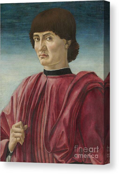 Andrea Del Castagno Canvas Print featuring the painting Italian Renaissance portrait painter by Celestial Images