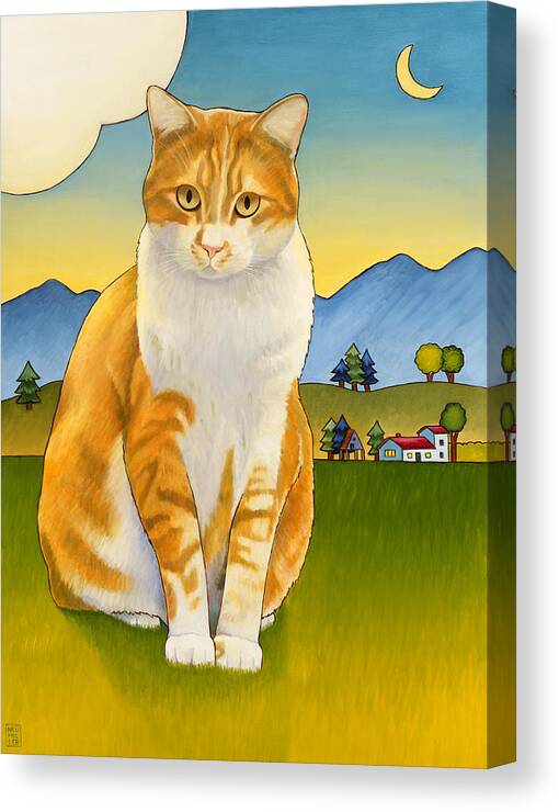 Cat Canvas Print featuring the painting Jasper by Stacey Neumiller