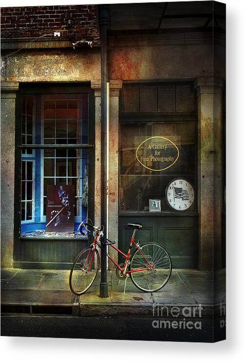 New Orleans Canvas Print featuring the photograph Jazz Bicycle by Craig J Satterlee