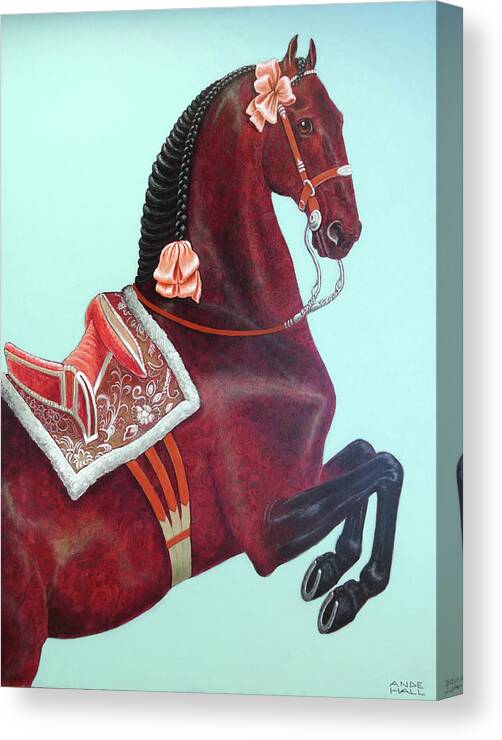 Baroque Horse Canvas Print featuring the painting Johann by Ande Hall