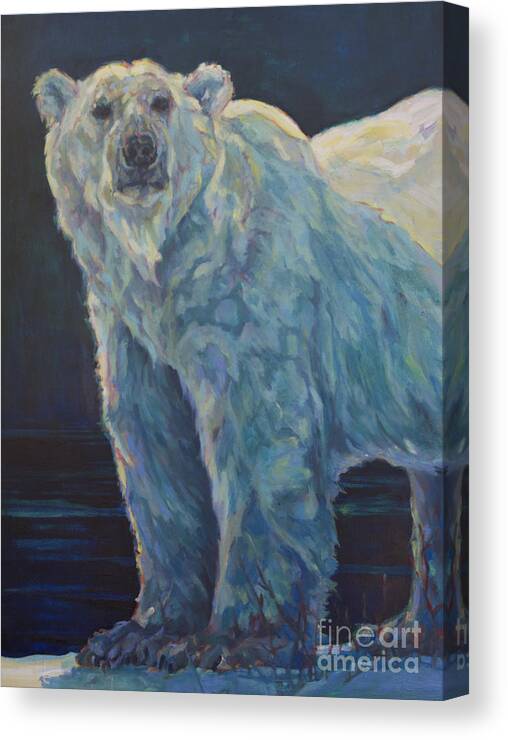 Polar Bear Canvas Print featuring the painting Kannik by Patricia A Griffin