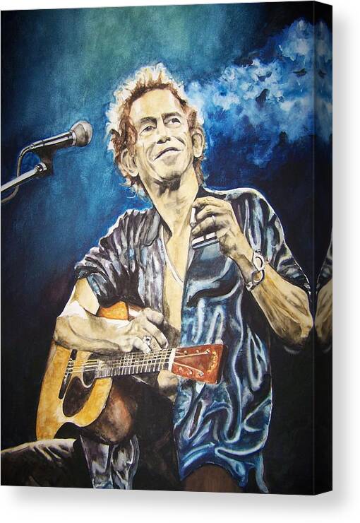 Keith Richards Canvas Print featuring the painting Keith Richards by Lance Gebhardt