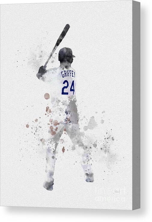 Ken Griffey Jr Canvas Print featuring the mixed media Ken Griffey Jr by My Inspiration