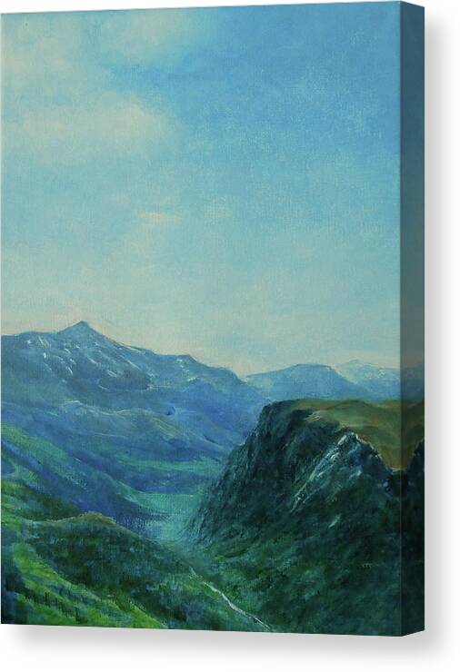 Landscape Canvas Print featuring the painting Land Of Dreams by Jane See