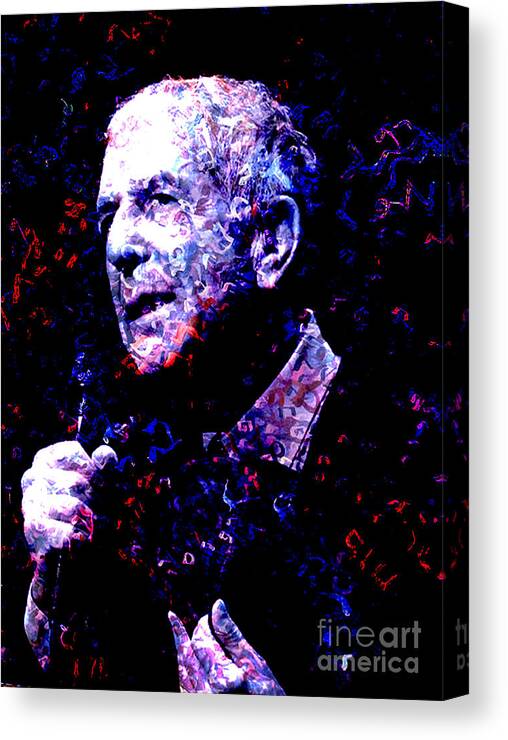Songwriter Canvas Print featuring the mixed media Leonard Cohen by Tammera Malicki-Wong