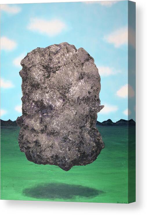 Surrealism Canvas Print featuring the painting Light Rock by Thomas Blood