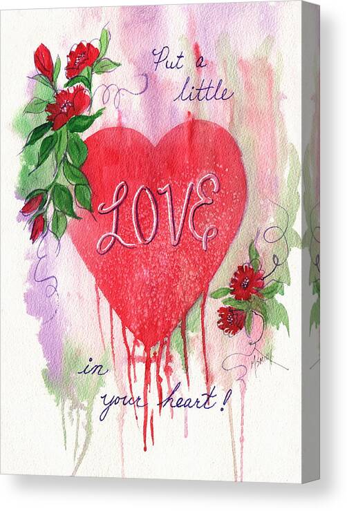 Heart Canvas Print featuring the painting Love In Your Heart by Marilyn Smith