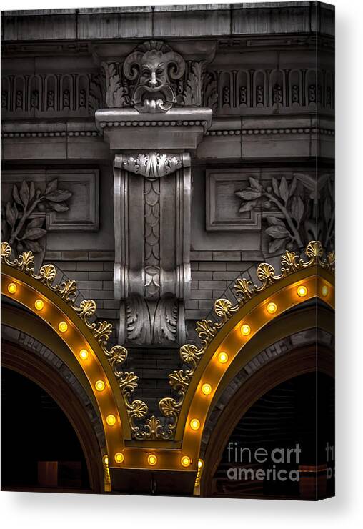 Broadway Canvas Print featuring the photograph Lyric Theatre Detail by James Aiken