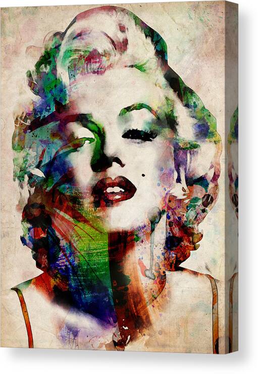 Marilyn Monroe Canvas Print featuring the digital art Marilyn by Michael Tompsett