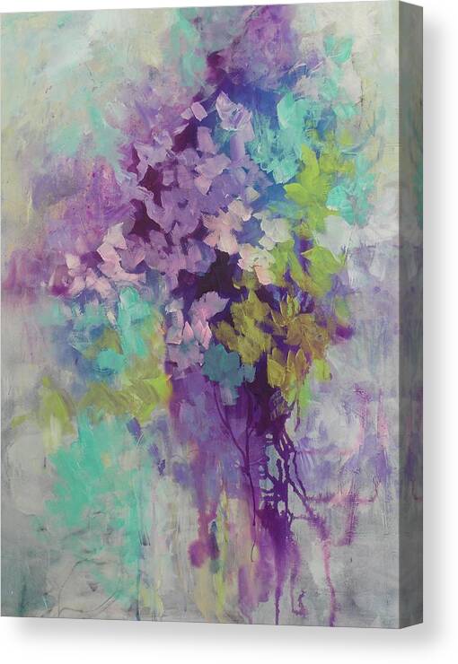 Lavenders Canvas Print featuring the painting May Morning by Karen Ann Patton