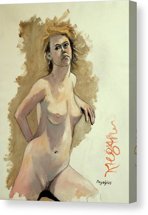 Megan Canvas Print featuring the painting Megan by Ray Agius