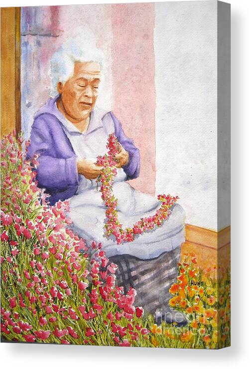 Mexico Canvas Print featuring the painting Mexican Flower by Shirley Braithwaite Hunt