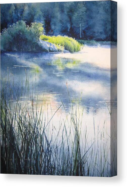 Landscape Canvas Print featuring the painting Morning by Barbara Pease