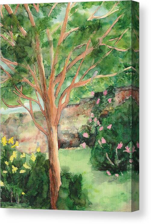 Landscape Canvas Print featuring the painting My Backyard by Vicki Housel