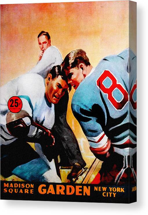 New York Rangers v Boston Bruins Vintage Program Painting by Big 88  Artworks - Fine Art America