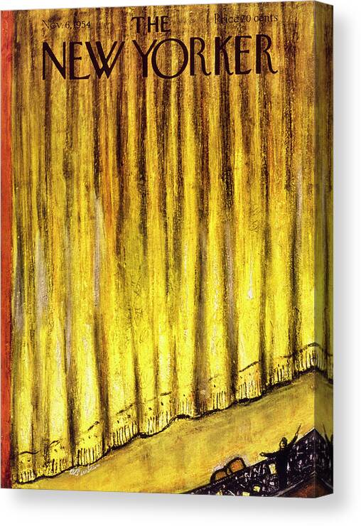 Stage Canvas Print featuring the painting New Yorker November 6 1954 by Abe Birnbaum