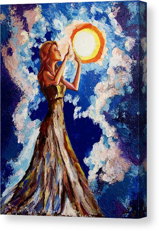 Decorative Canvas Print featuring the painting Nocturne by Yelena Rubin