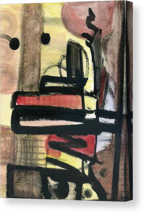 Abstract Art Canvas Print featuring the painting The Sculpture by Stephen Lucas