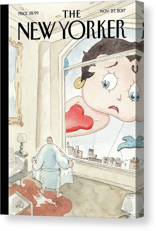 Nowhere To Hide Canvas Print featuring the painting Nowhere to Hide by Barry Blitt