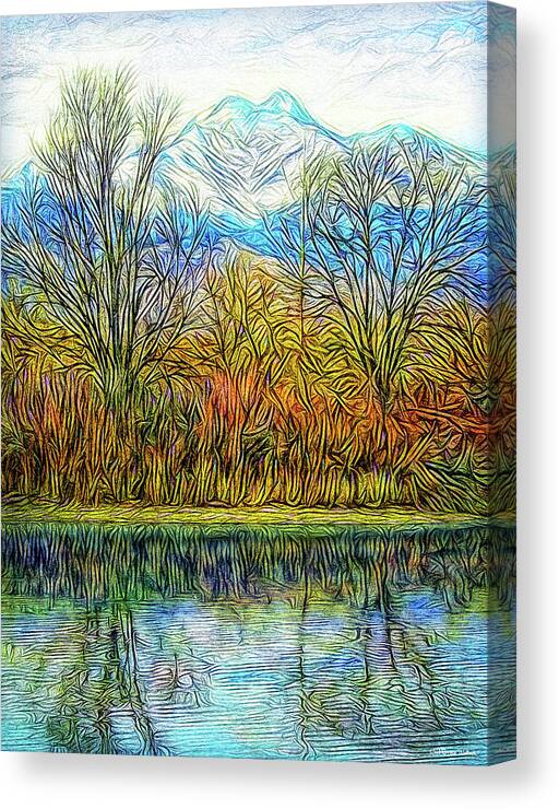 Joelbrucewallach Canvas Print featuring the digital art Opening To Stillness by Joel Bruce Wallach