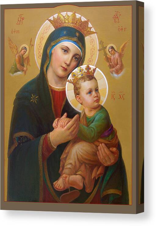 Perpetual Help Canvas Print featuring the painting Our Lady Of Perpetual Help - Perpetuo Socorro by Svitozar Nenyuk